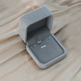 Portable Gray Flannel Box Jewelry Display Ring Box Pendant Necklace Storage