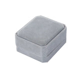 Portable Gray Flannel Box Jewelry Display Ring Box Pendant Necklace Storage
