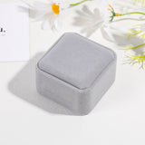 Portable Gray Flannel Box Jewelry Display Ring Box Pendant Necklace Storage