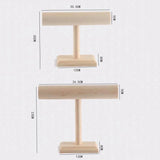 Portable Wooden Bracelet Chain T-Bar Rack Display Stand