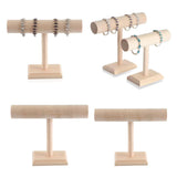 Portable Wooden Bracelet Chain T-Bar Rack Display Stand