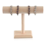 Portable Wooden Bracelet Chain T-Bar Rack Display Stand