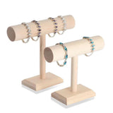 Portable Wooden Bracelet Chain T-Bar Rack Display Stand