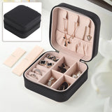 Portable Jewelry Box Zipper Travel Storage For Earrings Rings H9