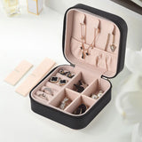 Portable Jewelry Box Zipper Travel Storage For Earrings Rings H9