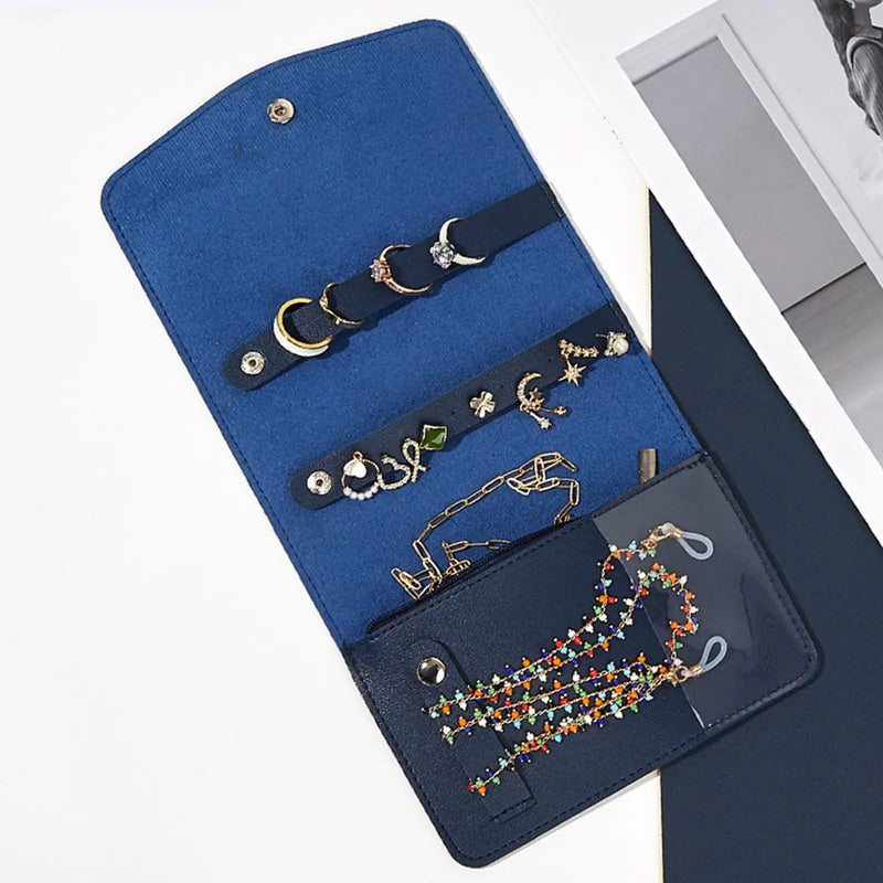 Portable Jewelry Bag Clutch Organizer Pouch