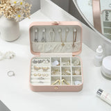 Portable Jewelry Box Necklace Earring Ring Organizer