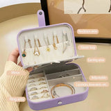Portable Jewelry Box Organizer Rings Earrings Display Travel Case