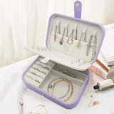 Portable Jewelry Box Organizer Rings Earrings Display Travel Case