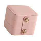 Portable Jewelry Box PU Leather Storage Case Organizer for Women Gift
