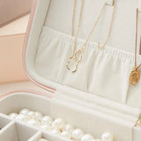 Portable Jewelry Box Organizer Travel Case PU Leather Jewelry Storage Box