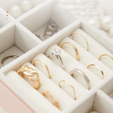 Portable Jewelry Box Organizer Travel Case PU Leather Jewelry Storage Box