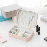 Portable Jewelry Box Organizer Travel Case PU Leather Jewelry Storage Box