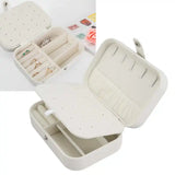 Portable Jewelry Box 2 Layers Travel Organizer Storage Case