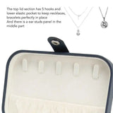 Portable Jewelry Box 2 Layers Travel Organizer Storage Case
