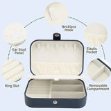 Portable Jewelry Box 2 Layers Travel Organizer Storage Case