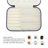 Portable Jewelry Box 2 Layers Travel Organizer Storage Case