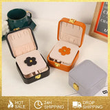 Portable Leather Jewelry Box Travel Storage Holder