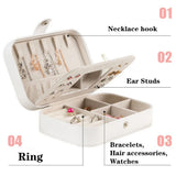 Portable Jewelry Casket Organizer Display Travel Jewelry Case