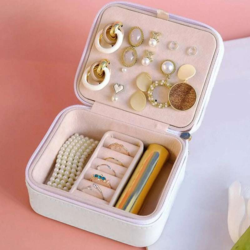 Wood Jewelry Display Box with Hooks for Earrings