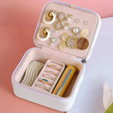 Wood Jewelry Display Box with Hooks for Earrings