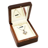 Walnut Wooden Jewelry Necklace Box Retro Style Proposal Ring Display