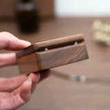 Walnut Wooden Jewelry Necklace Box Retro Style Proposal Ring Display