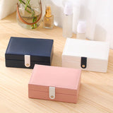 Portable Jewelry Organizer Box Travel Storage Earring Necklace Ring Organizer