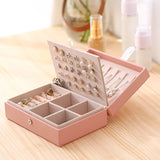 Portable Jewelry Organizer Box Travel Storage Earring Necklace Ring Organizer