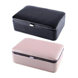 Portable Jewelry Organizer Box Large Capacity PU Leather Display Case