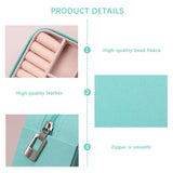 Portable Jewelry Organizer Display Earrings Necklace Ring Jewelry Box