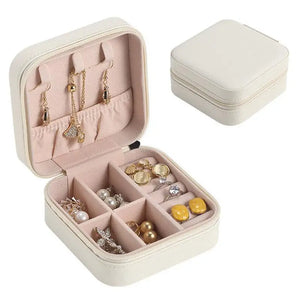 Portable Jewelry Organizer Display Earrings Necklace Ring Jewelry Box