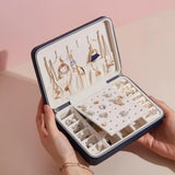 Portable Jewelry Organizer Girl Display Case Earrings Ring Storage