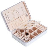 Portable Jewelry Organizer Girl Display Case Earrings Ring Storage