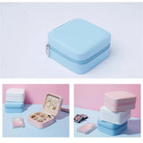 Portable Jewelry Organizer Travel Storage Earrings Necklace Ring Case