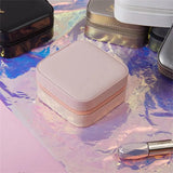 Portable Jewelry Organizer Travel Storage Earrings Necklace Ring Case