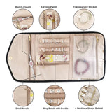 Portable Jewelry Storage Bag Foldable Travel Jewelry Accessories Storage Roll
