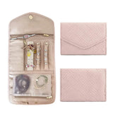 Portable Jewelry Storage Bag Foldable Travel Jewelry Accessories Storage Roll