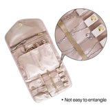 Portable Jewelry Storage Bag Foldable Travel Jewelry Accessories Storage Roll