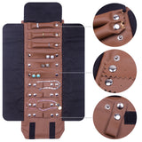 Portable Jewelry Storage Bag Roll Travel Flannel High Capacity Organizer