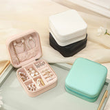 Portable Jewelry Storage Box Travel Organizer 9 Colors Earrings Necklace Ring