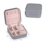 Portable Jewelry Storage Box Travel Organizer Earrings Necklace Ring Display