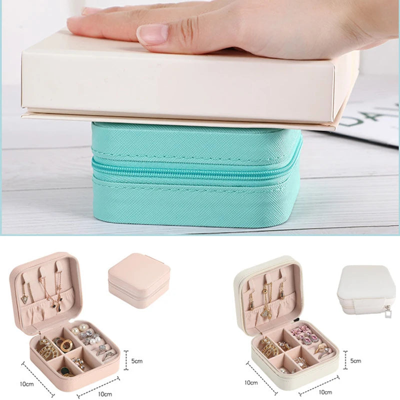 Portable Jewelry Storage Box Candy Organizer Travel Jewelry Case