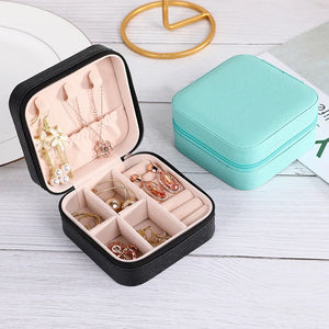 Travel Jewelry Storage Box Earrings Necklaces Rings Organizer