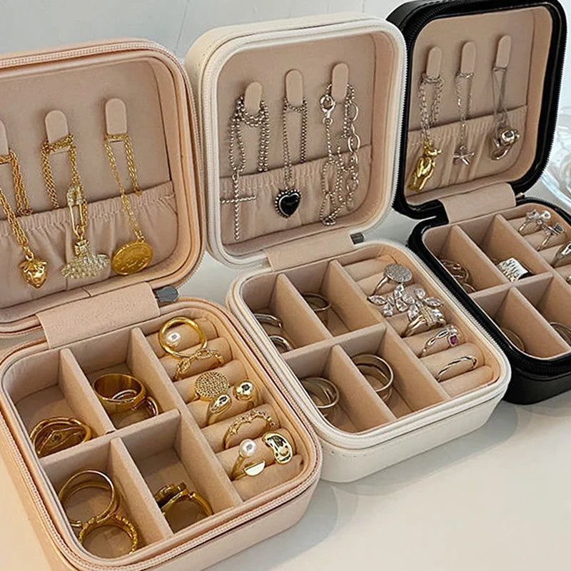 Portable Jewelry Storage Box Organizer Case for Travel