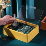 Portable Jewelry Storage Box Double-Layer Case for Rings Necklace