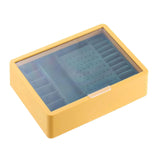 Portable Jewelry Storage Box Double-Layer Case for Rings Necklace