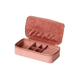 Portable Jewelry Storage Box Dual Zippers Organizer Travel Case