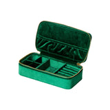 Portable Jewelry Storage Box Dual Zippers Organizer Travel Case