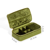 Portable Jewelry Storage Box Dual Zippers Organizer Travel Case